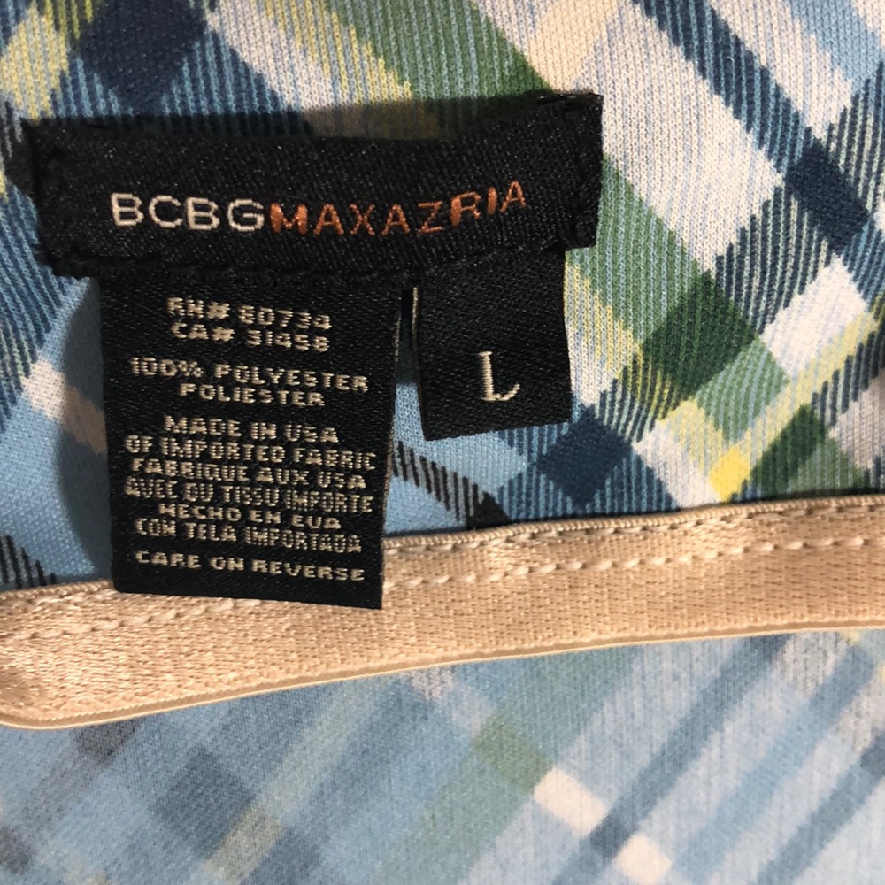 - SOLD💜💜💜💜BCBG MAXAZRIA, Size L , Midi dress, Blue color. - Picture 8 of 8